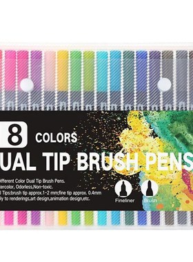100 Colors Dual Brush Art Markers Pen Fine Tip and Brush Tip