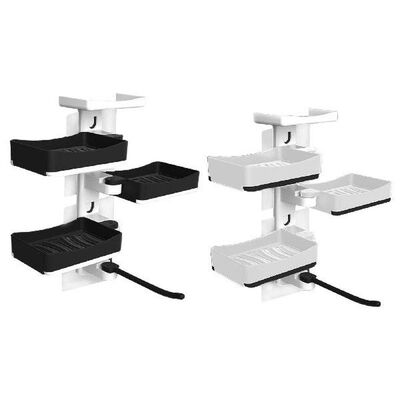 Wall Mounted Soap Dish Organizer Drill Box Rack for Shower