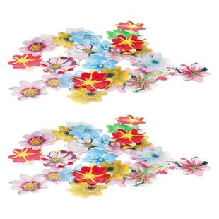 Cake Flower Topper Paper Decor Wafer Cupcake Flowers Edible