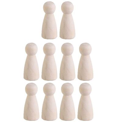 Wooden People Unfinished Peg Doll Dolls Graffiti Natural