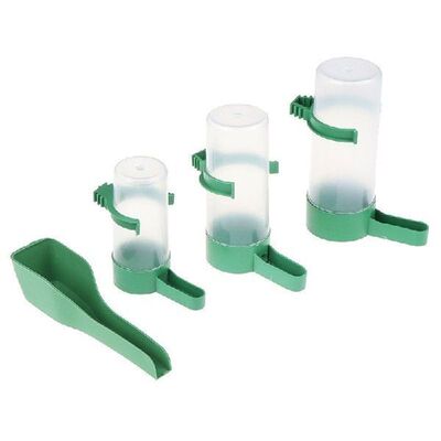 Bird Water Drinker Feeder Waterer with Clip Pet Bird