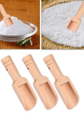 3pcs Mini Wooden Scoops Bath Salt Spoon Candy Flour Spoon