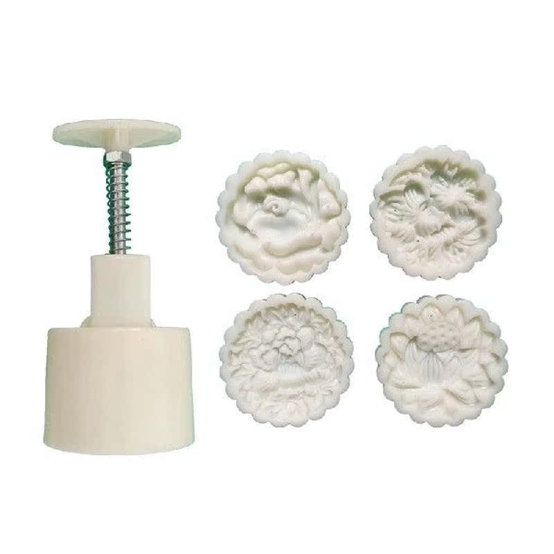 Plastic Mooncake Mold 100g Flower Stamp Biscuit Cookie