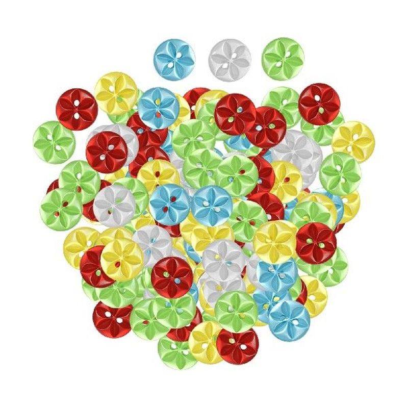 mixed color sewing buttons resin round embellishments 2 hole