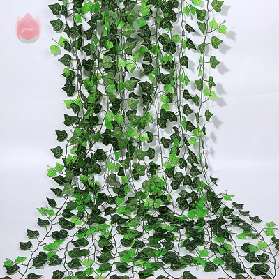 1Pc 230Cm Green Vine Silk Artificial Ivy Hanging Leaf Garlan