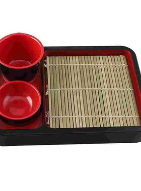 Tray Plate Soba Serving Sushi Japanese Noodle Set Sashimi