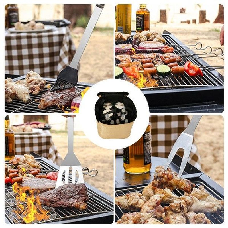 Portable BBQ Grilling Spice Jar Condiment Pepper Salt