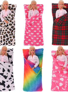 Barbies Clothes Doll Sleeping Bags Cute Plush Pajamas Access