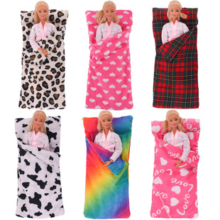 Barbies Clothes Doll Sleeping Bags Cute Plush Pajamas Access