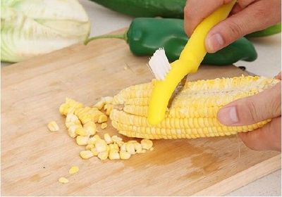 1PC Stainless Steel Blade Plastic Corn Stripper Peeler Corn