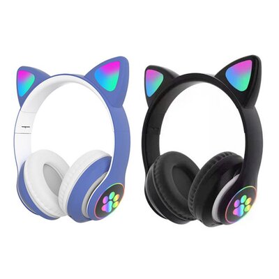 High Qulity RGB Cat Ear Headphones Bass Noise Cancelling
