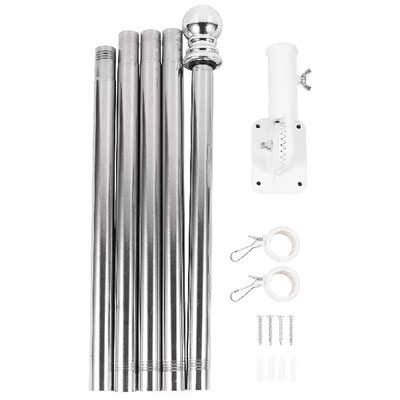 Flag Pole Kit Flagpole Rotating Wallholder Mount Rings