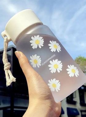 500ml Plastic Water Bottles Daisy Transparent Bottle BPA Fre
