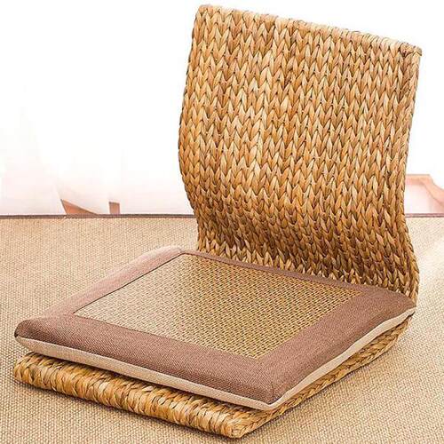 Japanese-style tatami legless chair straw rattan chair bed