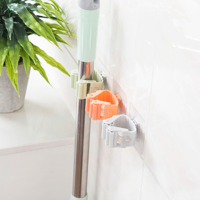 New Wall Mounted Mop Holder Brush Broom Hanger Storage Rack