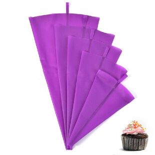 Purple Silicone TPU Piping Bag Reusable Icing Piping Cream