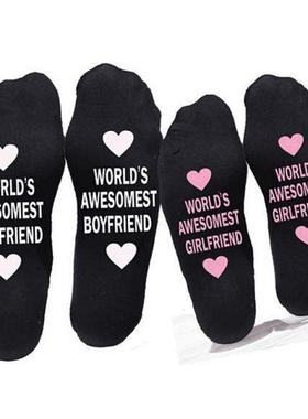 New Gift for Boyfriend Cotton Alphabet Socks Ae Small Lov