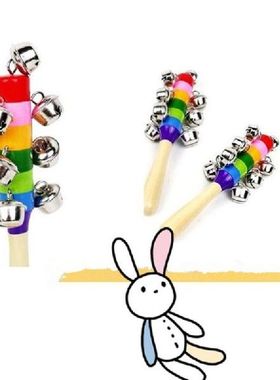Musical Instrument Handbell Kindergarten Colorful Wooden