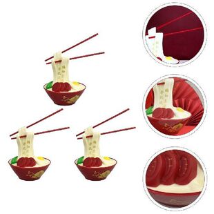 Noodle Cake Birthday Topper Longevity Figurine Model Decor