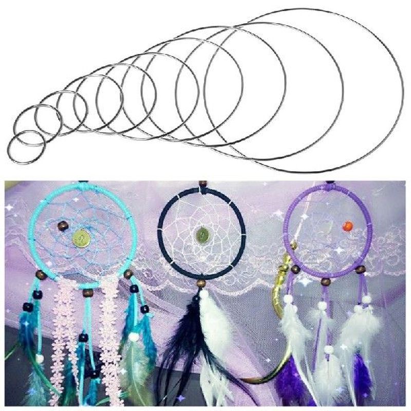 Putaran Dilas Logam Penangkap Mimpi Cincin Dreamcatcher