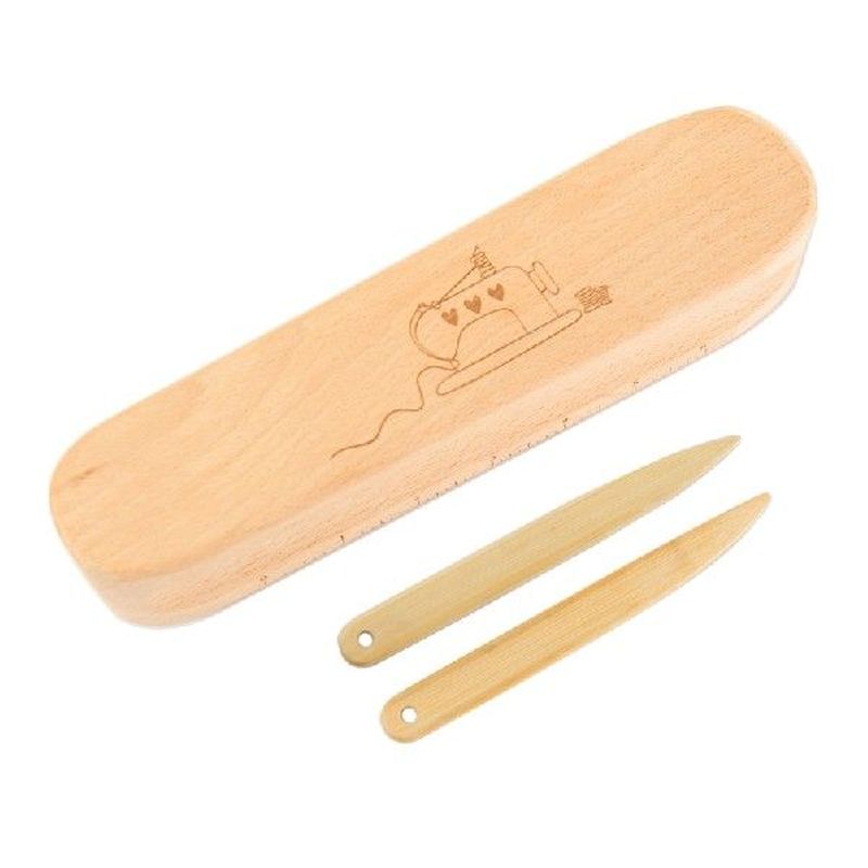 Tailors Clapper with 2 Wood Point Turner Presser Clearly