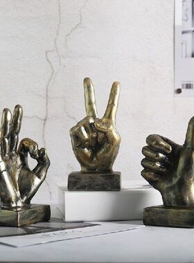 Home Retro Finger Ornament Interior Solid Color Simple