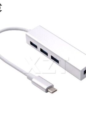 3 Ports Type C to USB HUB Support Ethernet LAN RJ45 Cable