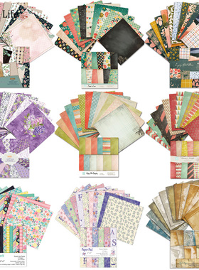 Lychee Life 12 Sheets Flower Scrapbooking Paper Art Backgrou