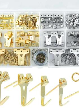 243Pcs Picture Hangers Kit 10/20/30/40/75lbs Metal Photo Pic