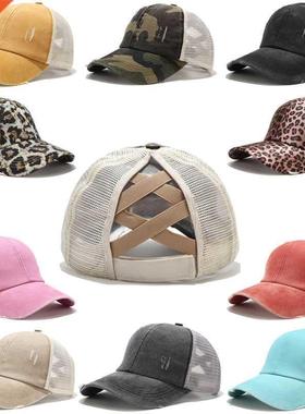 2020 tail Baseball Cap Women Disssed Washed Cotton Trucker C