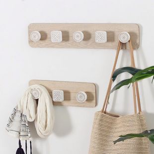 Nordic Wood Coat Hanger Wall Hook Home Decorative Clothes