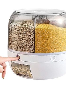 Rotating Cereal Dispenser Cereal Bucket Rice Container