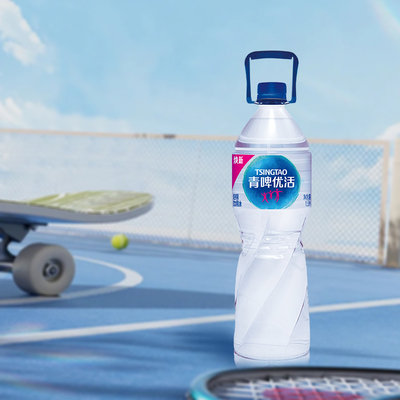 【张艺兴代言】青啤优活饮用水1500ml*12整箱大瓶办公家庭量贩装