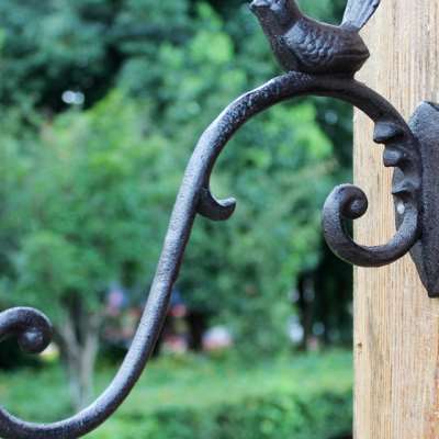 格嘉睿尔铸铁工艺品铁艺挂钩小鸟欧式古典怀旧风格庭院吊蓝壁挂