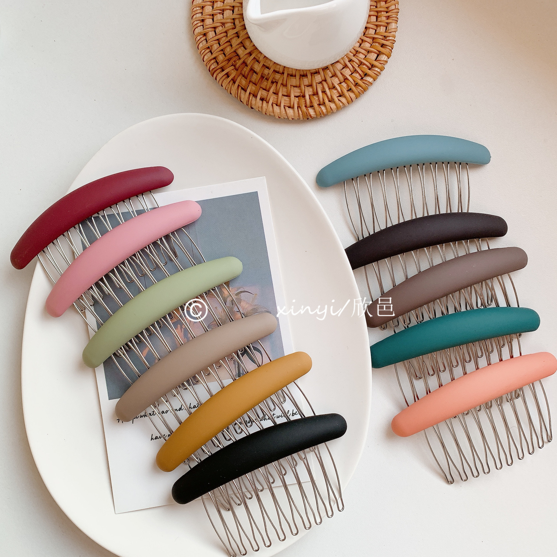 倒插梳发饰高级感韩国韩国网红发梳插梳发夹发簪百搭气质防滑铁齿