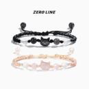 zeroline可爱猫头情侣手链女生轻奢高级编织手绳手串蓝色生日礼物