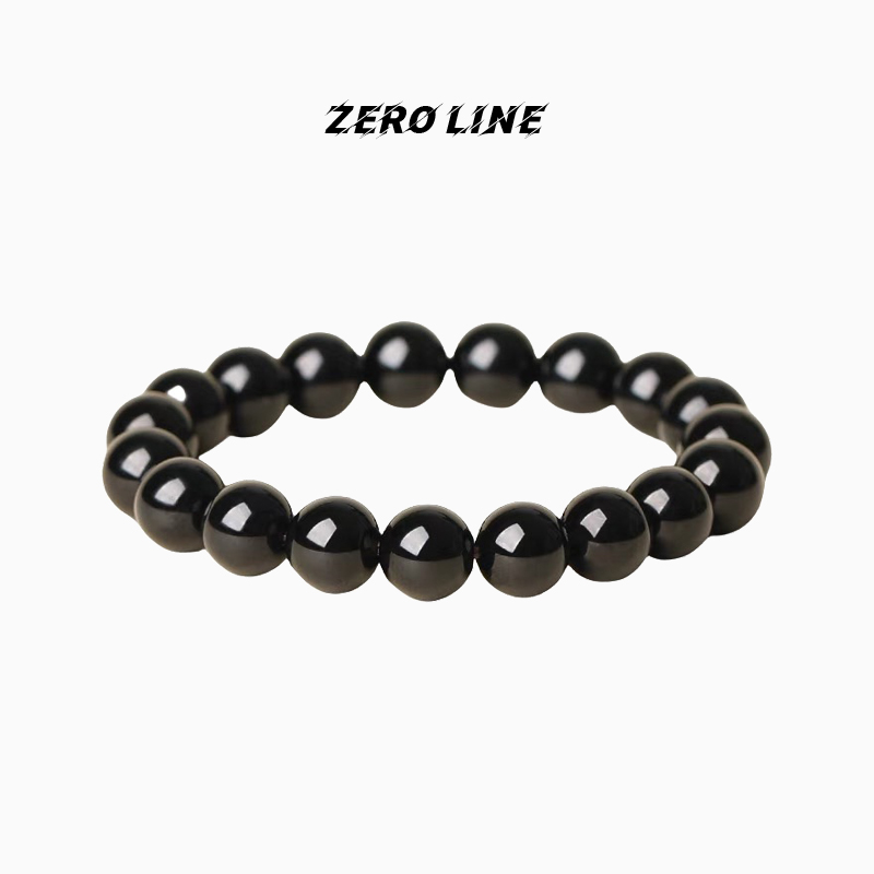 zeroline天然黑曜石手串女招财