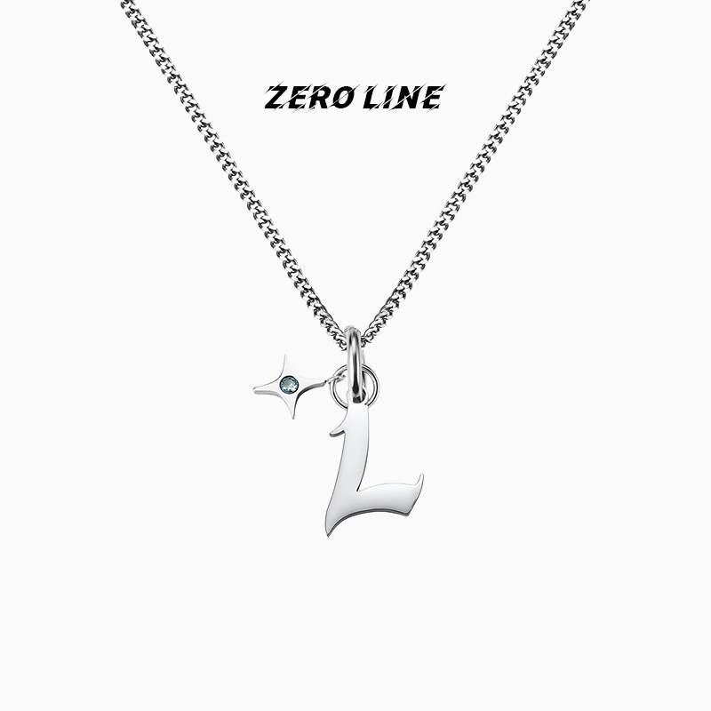 zeroline字母男士项链男款情侣配饰锁骨链毛衣链吊坠女生生日礼物