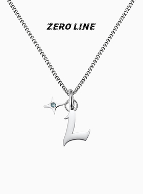 zeroline字母男士项链男款情侣配饰锁骨链毛衣链吊坠女生生日礼物