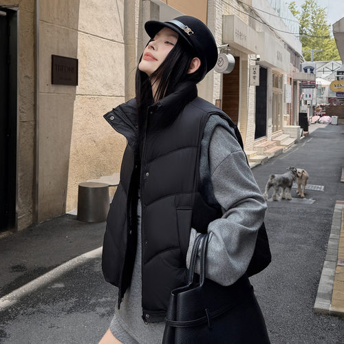 女士秋冬保暖立领通勤马甲