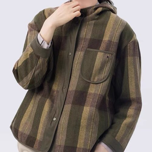 斯琴2023冬季新品女绵羊毛连帽立领长袖加厚两面穿棉服BCDS030109