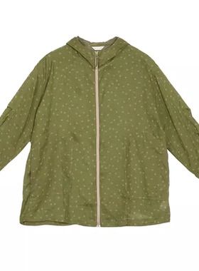 2024春专柜正品代亚麻绿色连帽外套国内专柜代购BDCS058150