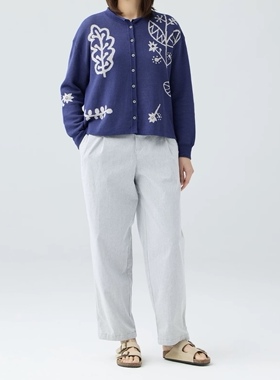 斯琴2026春专柜正品石灰白棉质宽松牛仔裤直筒长裤百搭CKC260686