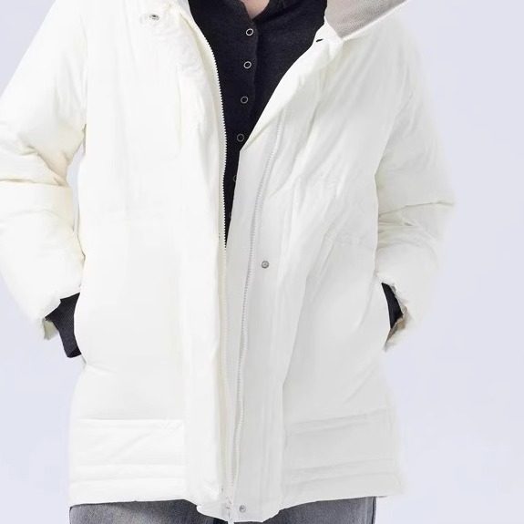 斯琴2023冬专柜正品90%鹅绒连帽拉链中长款加厚羽绒服 BCDS00601
