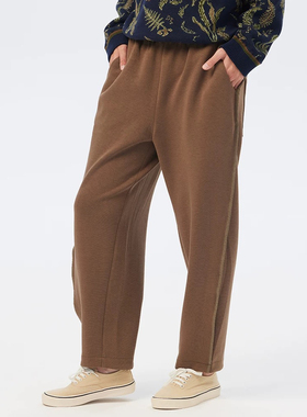 斯琴2024秋专柜正品咖松紧腰宽松休闲裤子卫裤长裤弹力BDQK00711