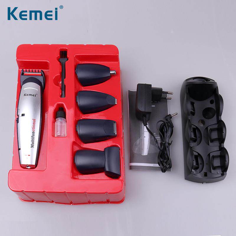 kemei KM-560五合一理容器套装 理发剃须修鬓鼻毛剃毛器多功能