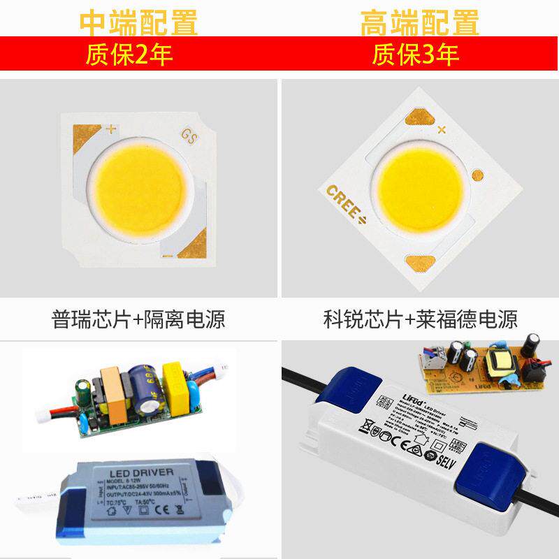 超薄窄边led筒灯嵌入式射灯客厅卧室无主灯大功率窄边深防眩天花