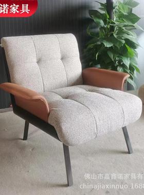 意式单人沙发现代极简设计师客厅阳台高靠背单人网红休闲椅