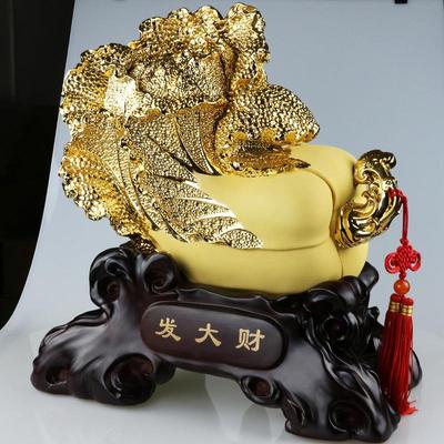雅信发大财白菜摆件树脂工艺品客厅办公室电视柜装饰送客户送领导