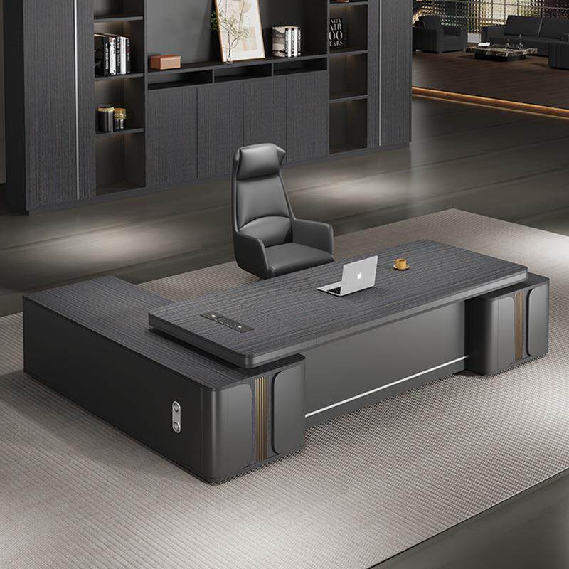老板桌办公桌椅组合轻奢高级感简约现代总裁董事长主管经理大班台
